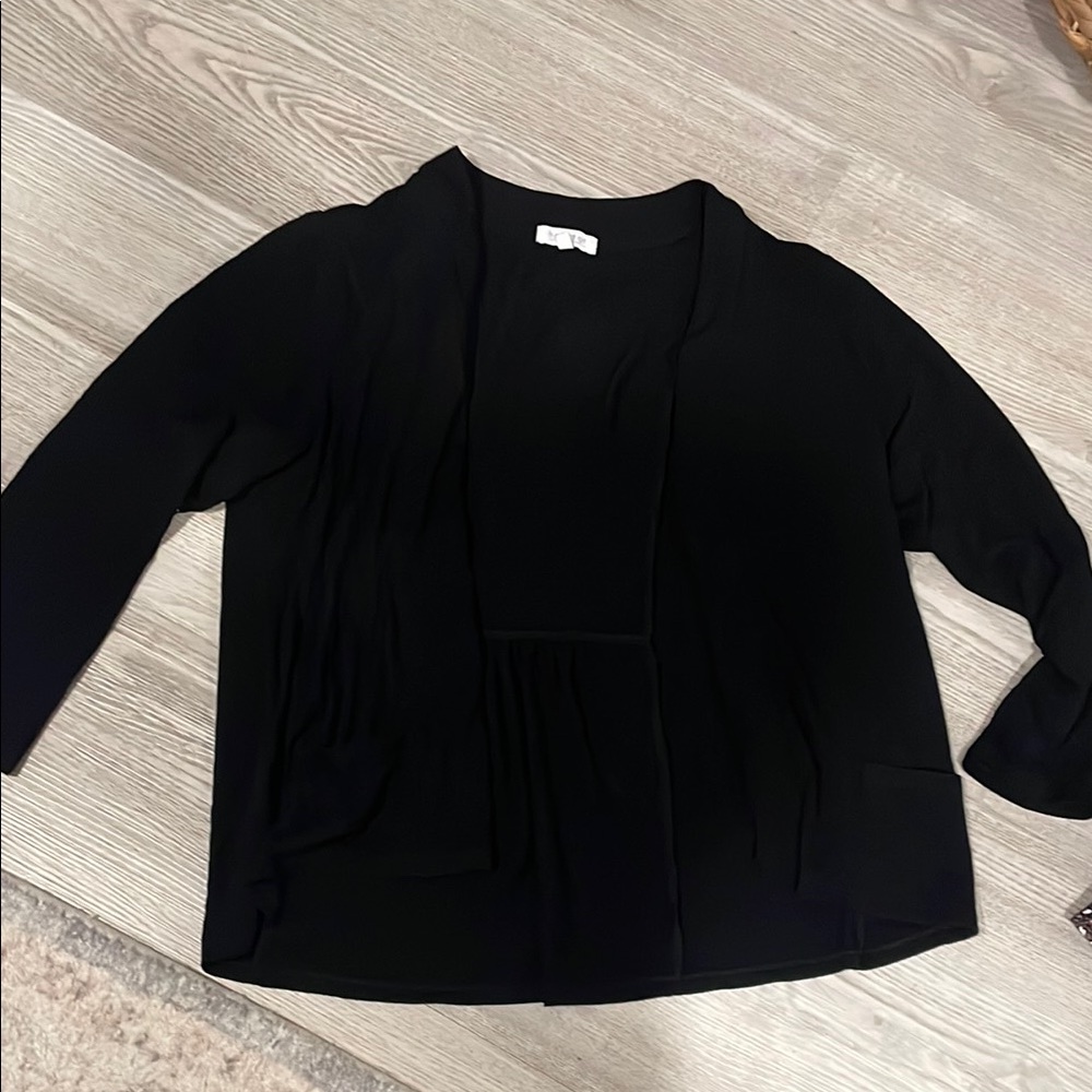 Black Open Front semi-blazer